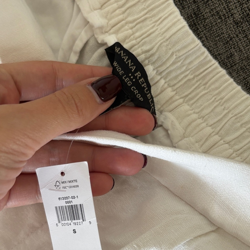 Banana Republic White Wide-Leg Pants - Picture 5 of 6